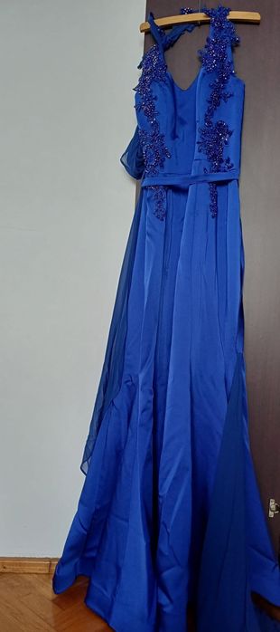 Rochie elegantă albastră, lungă – Mărimea 44/L