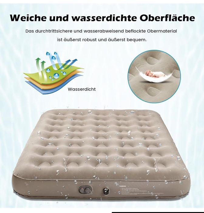 Saltea gonflabilă Dametay  pompă integrată pat 195x125x 20 cm camping