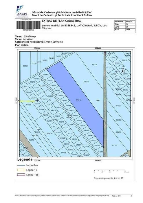 Proprietar - Teren intravilan Clinceni - 15.070 mp - 14 euro/mp