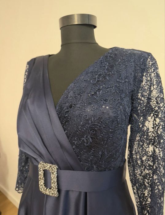 Rochie lunga bleumarin