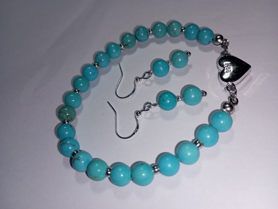 Set din argint cu Turcuaze naturale