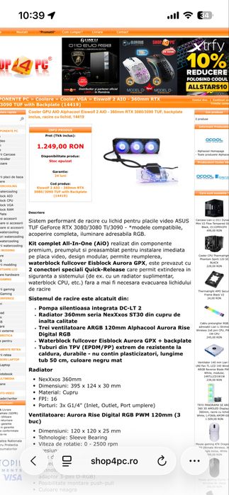 Rtx 3080 10gb AIO lichid