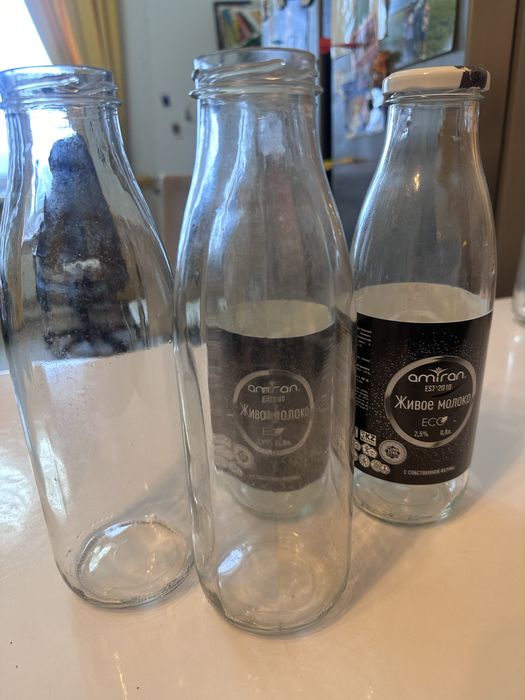 Банки разные и бутылки амиран