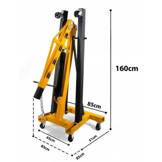 Хидравличен, сгъваем кран за двигатели тип жираф 2 тона JCB