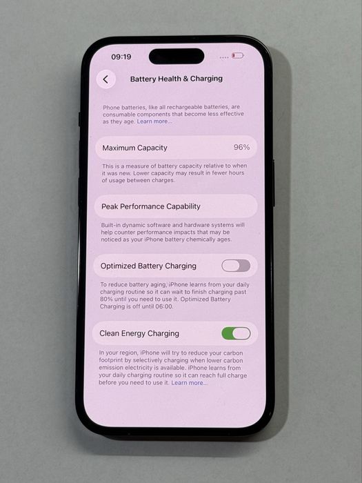 iPhone 14 Pro Black 96% battery