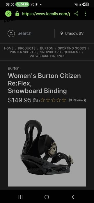Legaturi snowboard Burton Citizen S