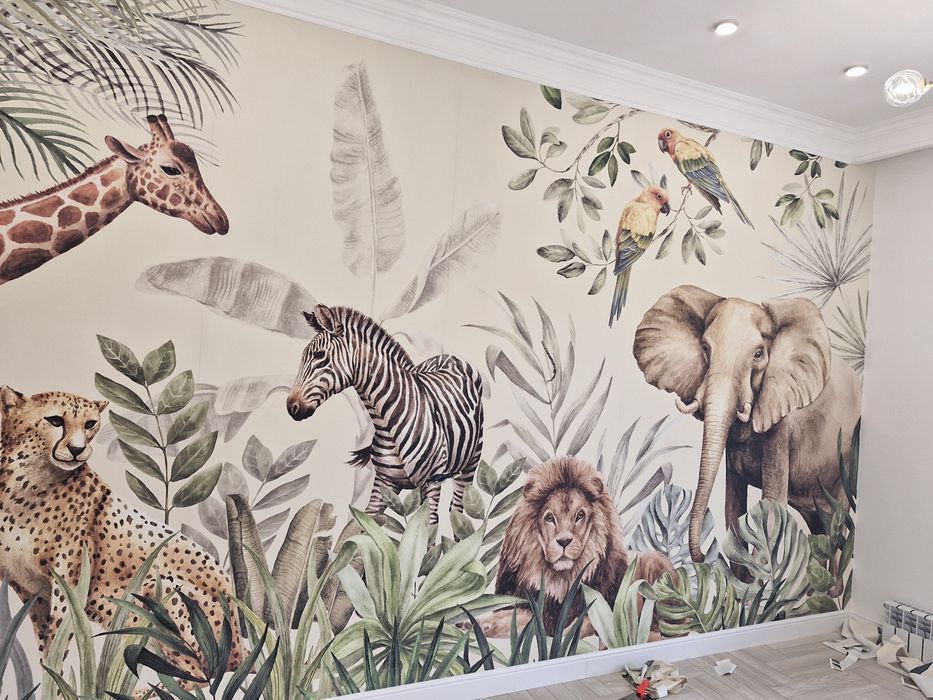 Клею обои, галтели