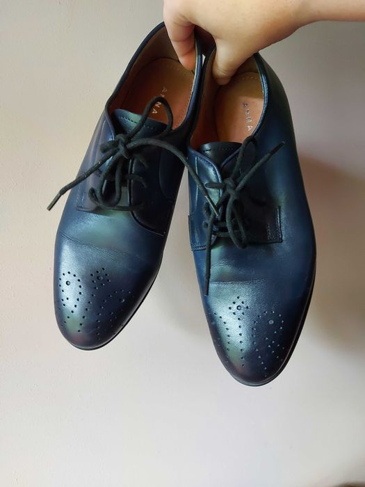 Pantofi din piele naturală cu șiret Anna Cori