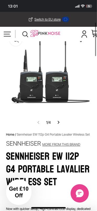 Sennheiser Evolution G4 Wireless Portable lavalier MiC Set