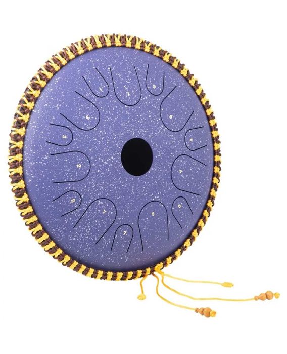 Ръчен перкусионен инструмент Steel Tongue Drum, 14 инча, с чанта за пътуване