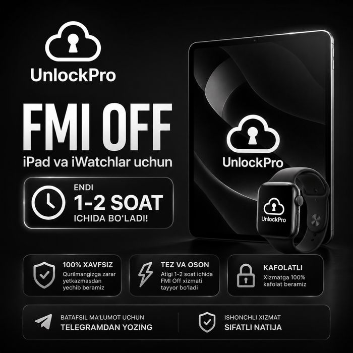 iPhone / iPad / iWatch / MacBook — iCloud ochish | Official + Bypass