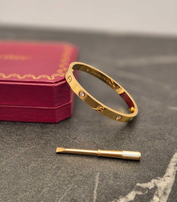 Bratara cartier diamante aur 19 cm love bracelet