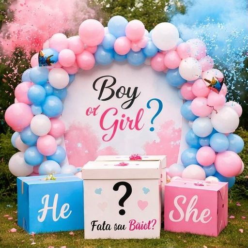 Artificii gender reveal fumigene colorate