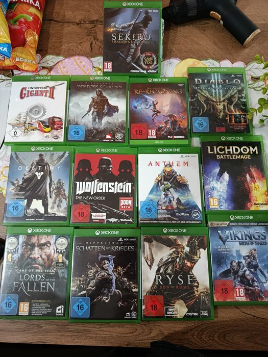 Consola Xbox One Original Impecabila 500GB - 1 Controller Alb - 13 Jocuri (Sekiro GotY)