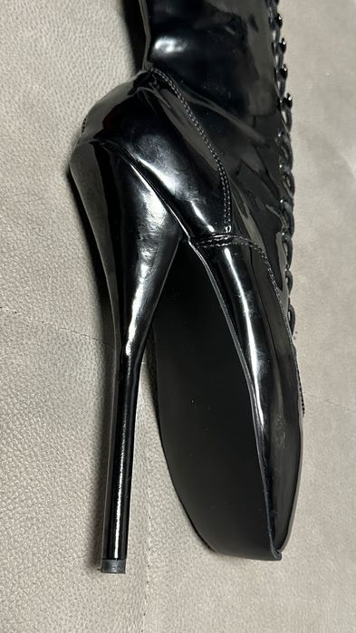 Сапоги Pleaser DEVIOUS Ballet-2020, черные (оригинал). р-р 39.