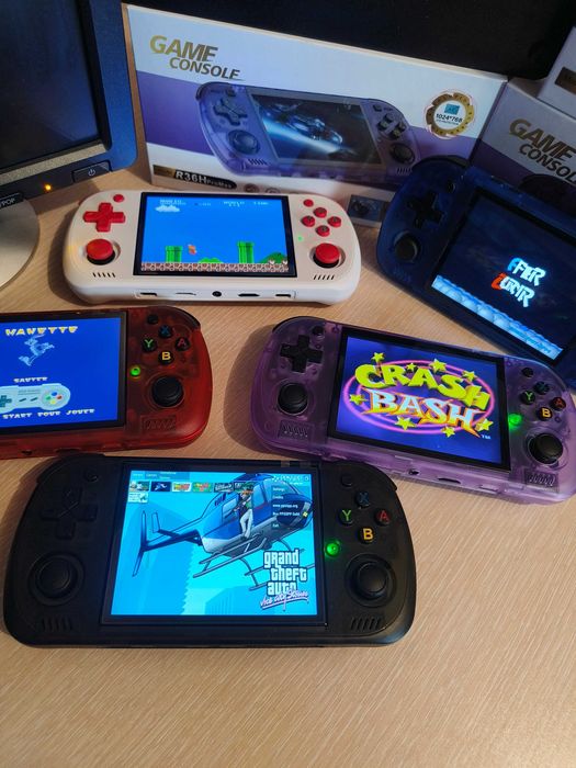 1Г ГАРАНЦИЯ R36H Pro Max ArkOS ретро конзола с 1 GB RAM Nintendo Sega PlayStation GameBoy Linux Mega Drive DS Super XBox Portable GTA Vice City 5 R36s