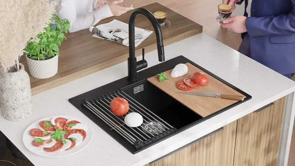 Графит Кухненска Мивка от гранит модел XXL Осло 70 Top 680 x 500 mm
