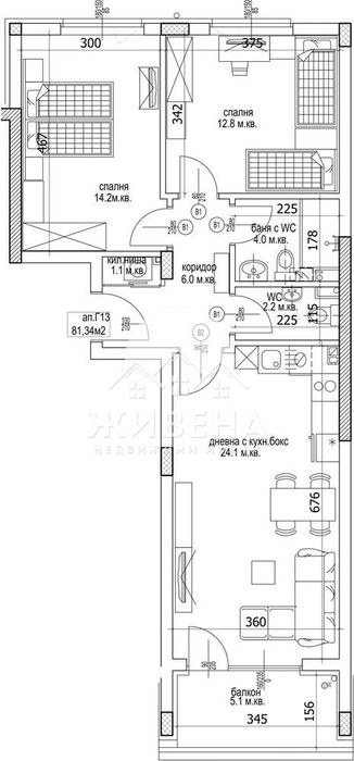 Продава се Тристаен апартамент в Варна, Кайсиева градина - 96 кв.м за 712 €/кв.м - Снимка #1