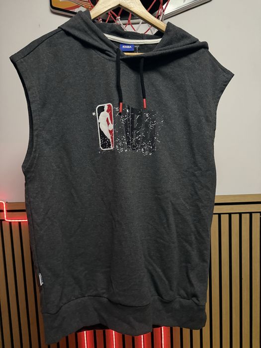 Hanorac sport fără mâneci cu glugă NBA (Gri închis) - Mărimea  S suprasimensionat