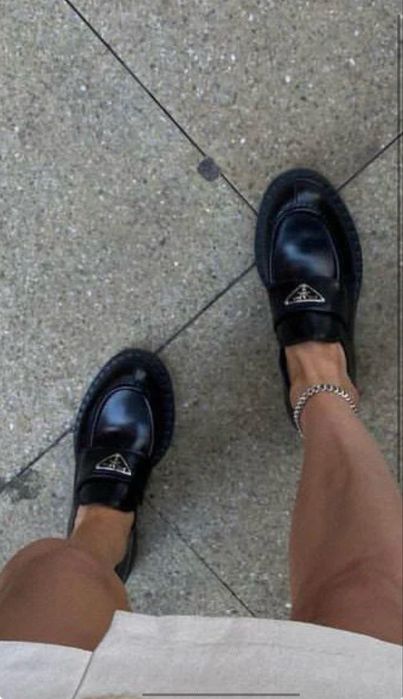 Prada Chocolate brushed leatsher loafers