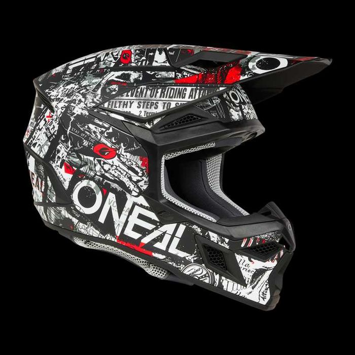 Мотокрос каска O'NEAL 3SERIES ATTACK Black/White V.25