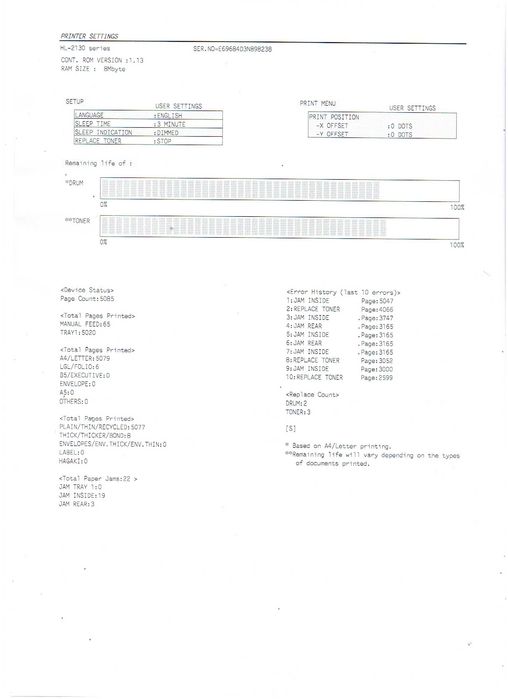 Лазерен принтер Brother HL-2130 + Print Server Digitus DN-12003