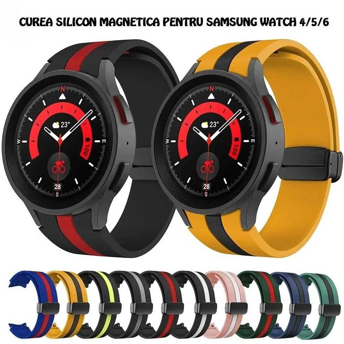 Curea silicon magnetica 20mm ceas Samsung Watch 4 5 Watch 6 / 7
