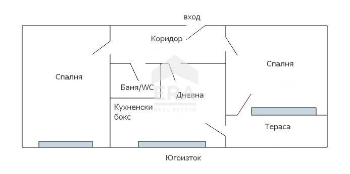 Тристаен, обзаведен, югоизточен апартамент за продажба, в тухлена сгра