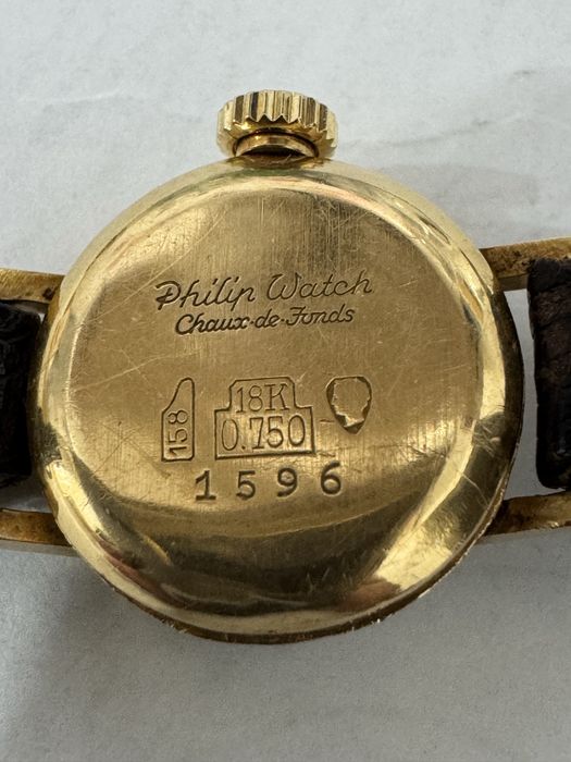 Ceas Philip Watch Chaux-de-Fonds, aur 18K, vintage, funcțional