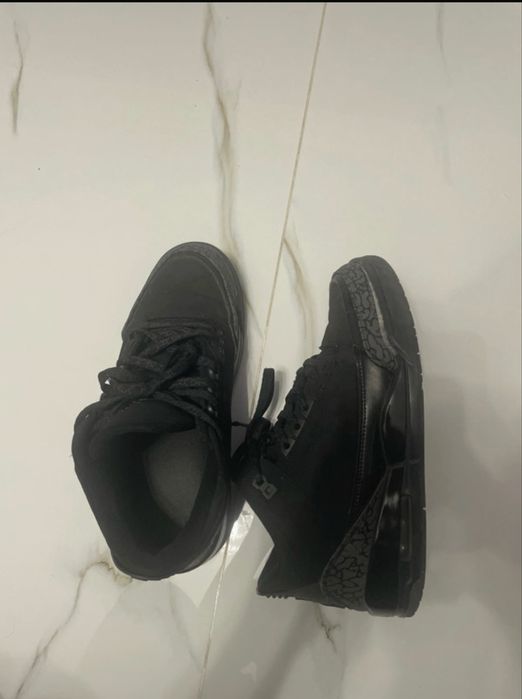 Papuci jordan 3 black cat
