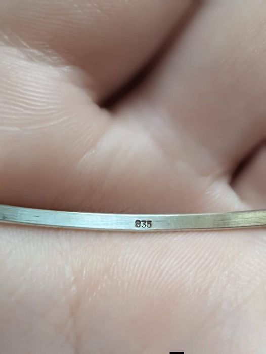 Bratara veche fixa din argint de 835, copii