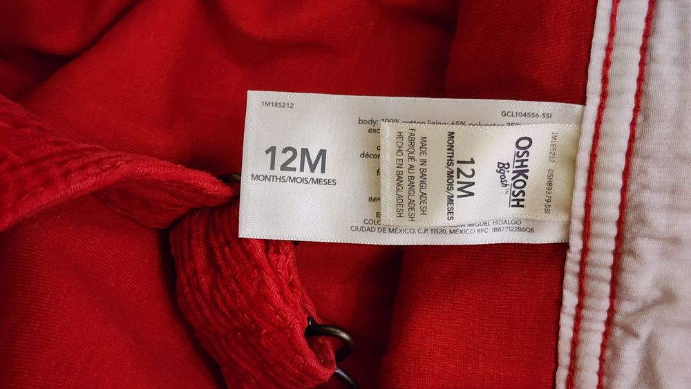 Oshkosh B'gosh джинсов бебешки гащеризон за 12месечно бебе