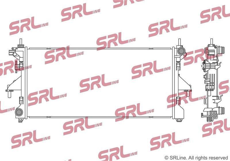 Radiator apa Fiat Ducato (250) 2006-2014, Ducato 2014-, 2.3 MultiJet, 2.3 JTD, 780x368x40mm, AC: +/-, fagure brazat, OE 1349736080, SRLine