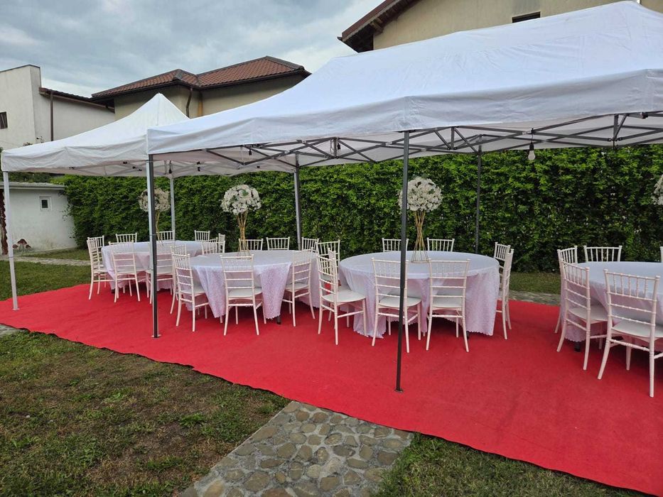 Închirieri Evenimente București-Ilfov | Mese, Scaune, Veselă, Corturi, Panou Floral