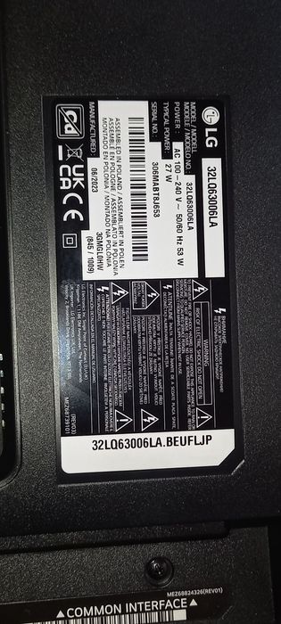 Placă T-CON, difuzoare și modul wi-fi Smart TV LG 32LQ63006LA