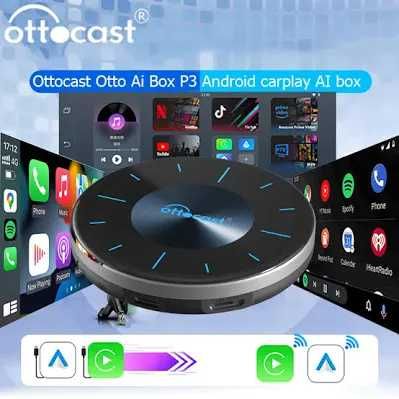 Adaptor Wireless CarPlay / Android Auto Ottocast OttoAibox P3 – 8GB RAM + 128GB, SIM 4G, HDMI