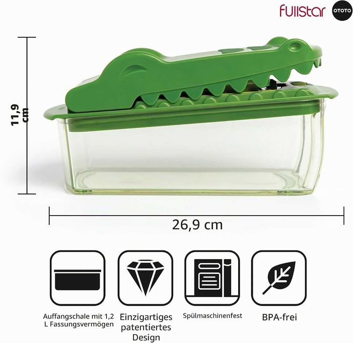 OTOTO Croc Chop практична резачка за зеленчуци с контейнер и аксесоари