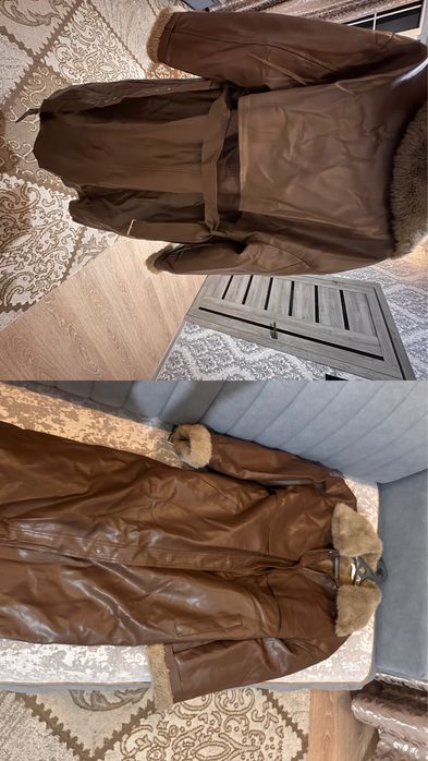 Продам кожаную пальто