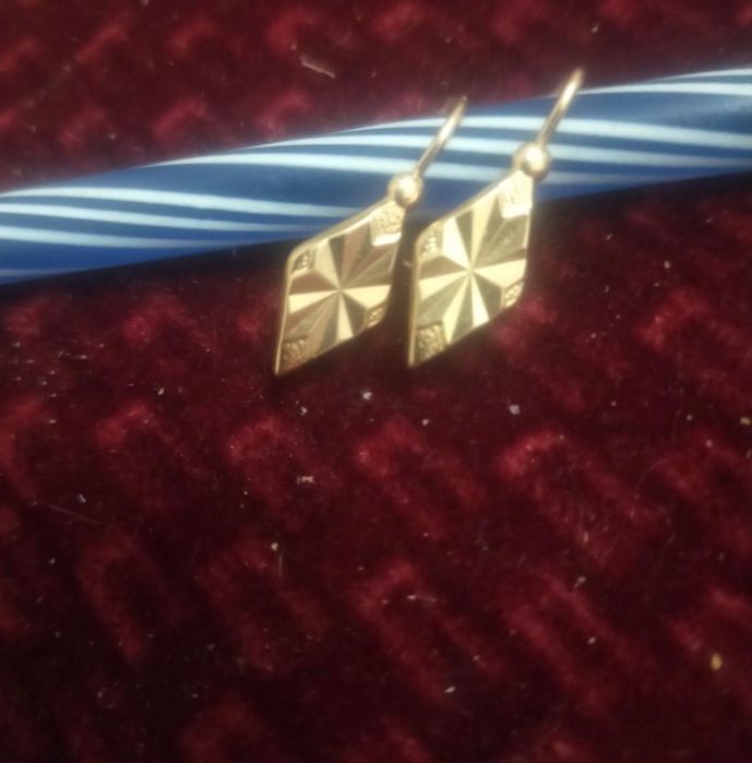 Золото серьги 583