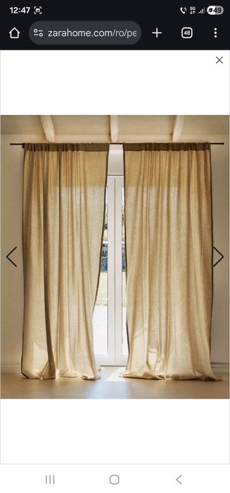 Zara Home draperii perdele in prespalat