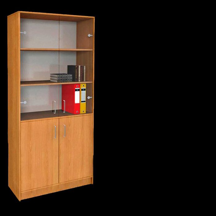 Шкаф для документов со стеклянными дверцами