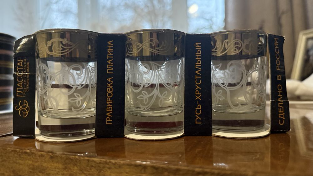 Набор из 6 стеклянных рюмок