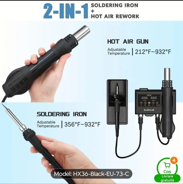 Statie lipit si suflanta aer cald