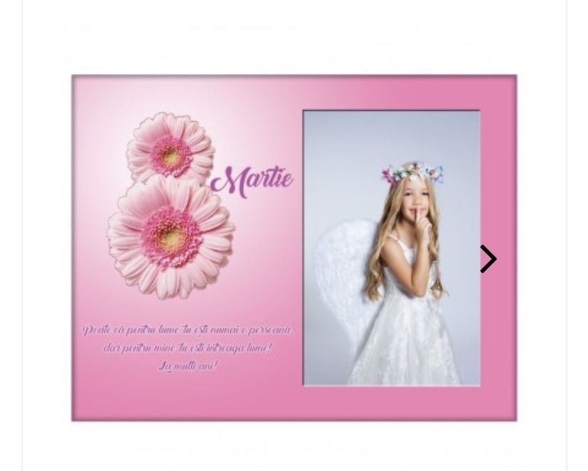 Rame foto sticla 8 Martie cu mesaj
