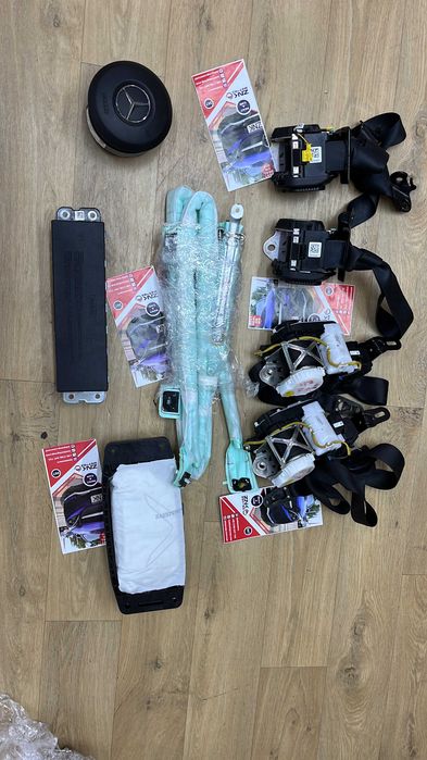 Mercedes W213 - kit airbag volan pasager genunchi cortine -set centuri