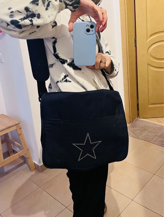 Чанта дънкова през рамо 13-14 инча