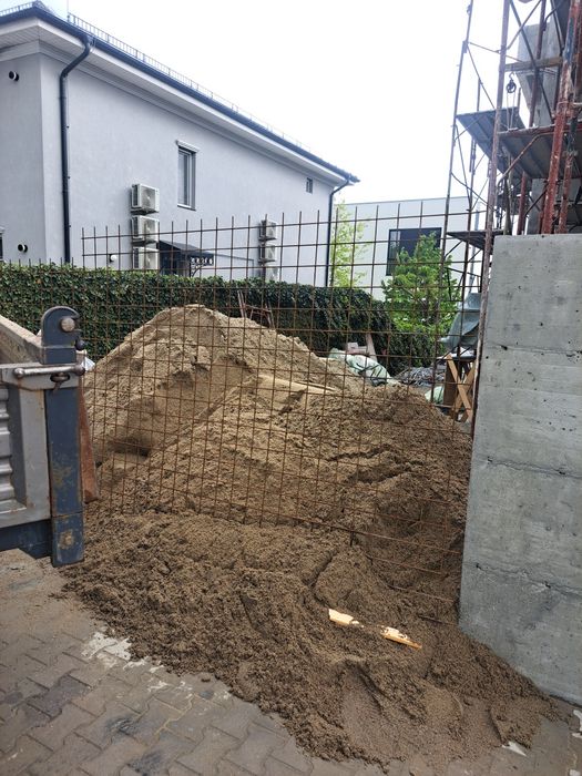 Transport nisip  piatră pamant balastru margaritar mobila materiale constructii
