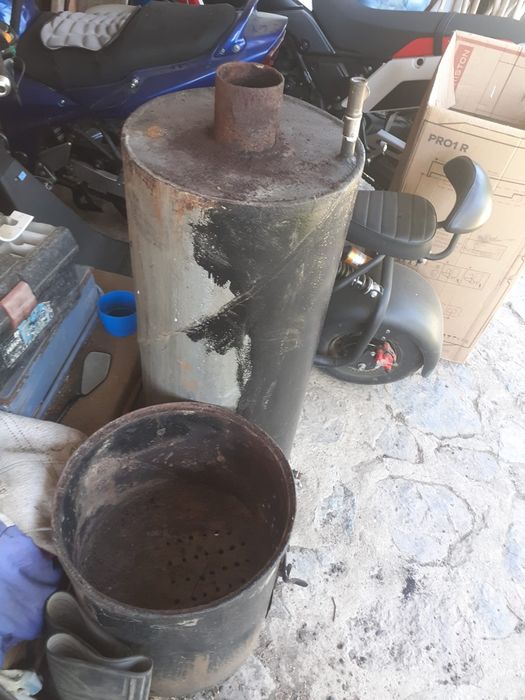 Vînd boiler cu focar pe lemn 120 lit.
