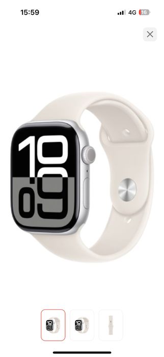 Смарт-часы Apple Watch Series 10 S/M 42 мм серебристый-бежевый