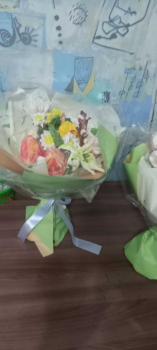 Магнолия из зефира